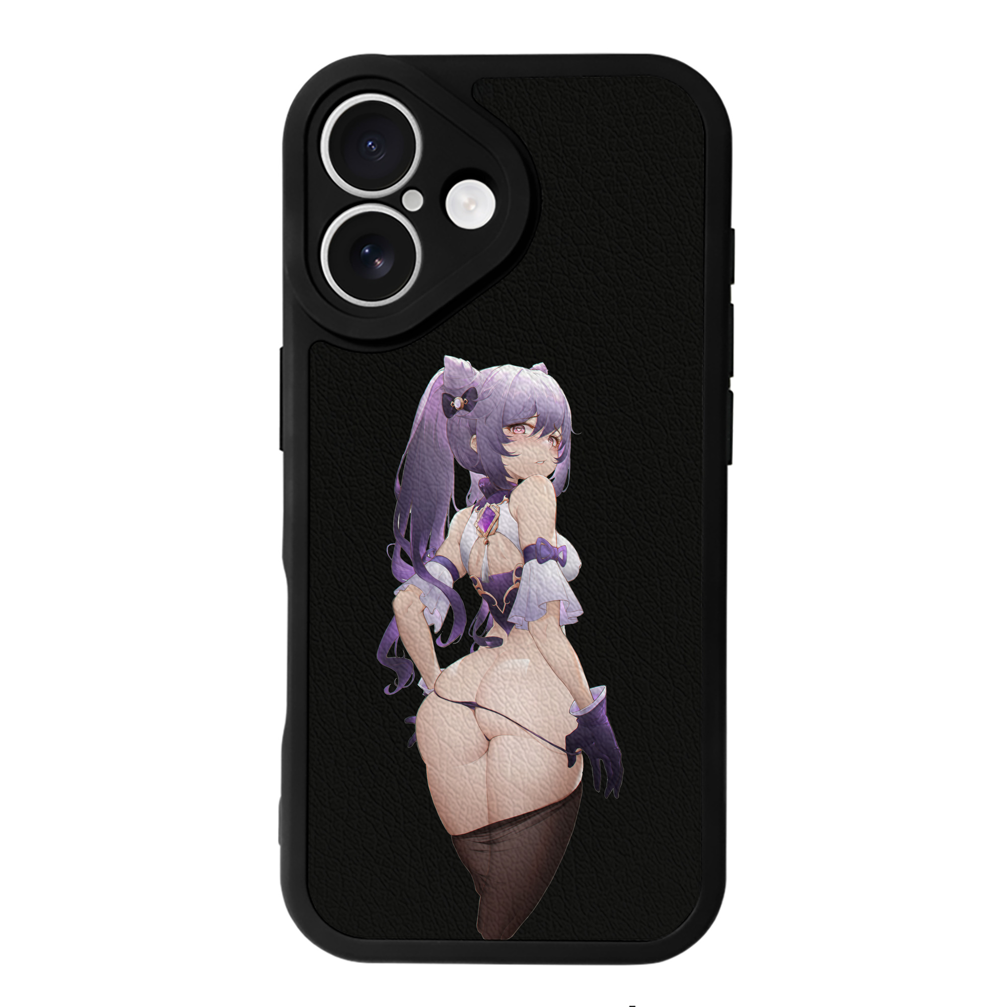 げんし神 刻晴 こくせい genshin Kokusei 【iPhone 16シリーズ対応】シリコンスマホケース（レザー調） 材質：シリコン